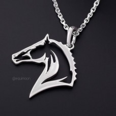 Подвеска Лошадка прорезная серебро, EQUIMOON